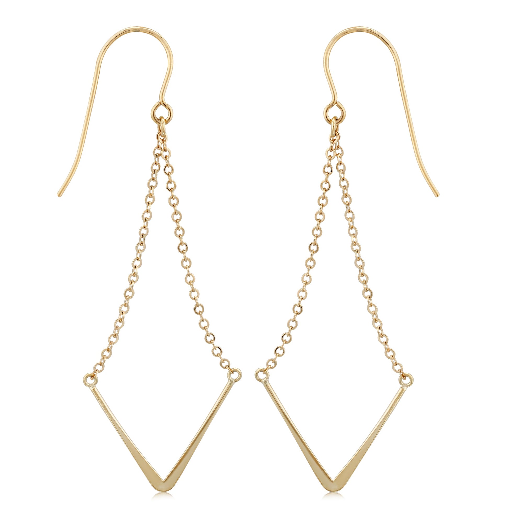 V Bottom Dangle Earrings - Park City Jewelers