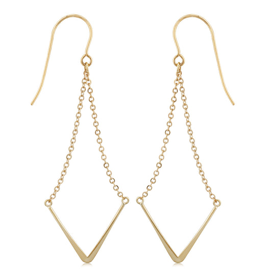 V Bottom Dangle Earrings - Park City Jewelers