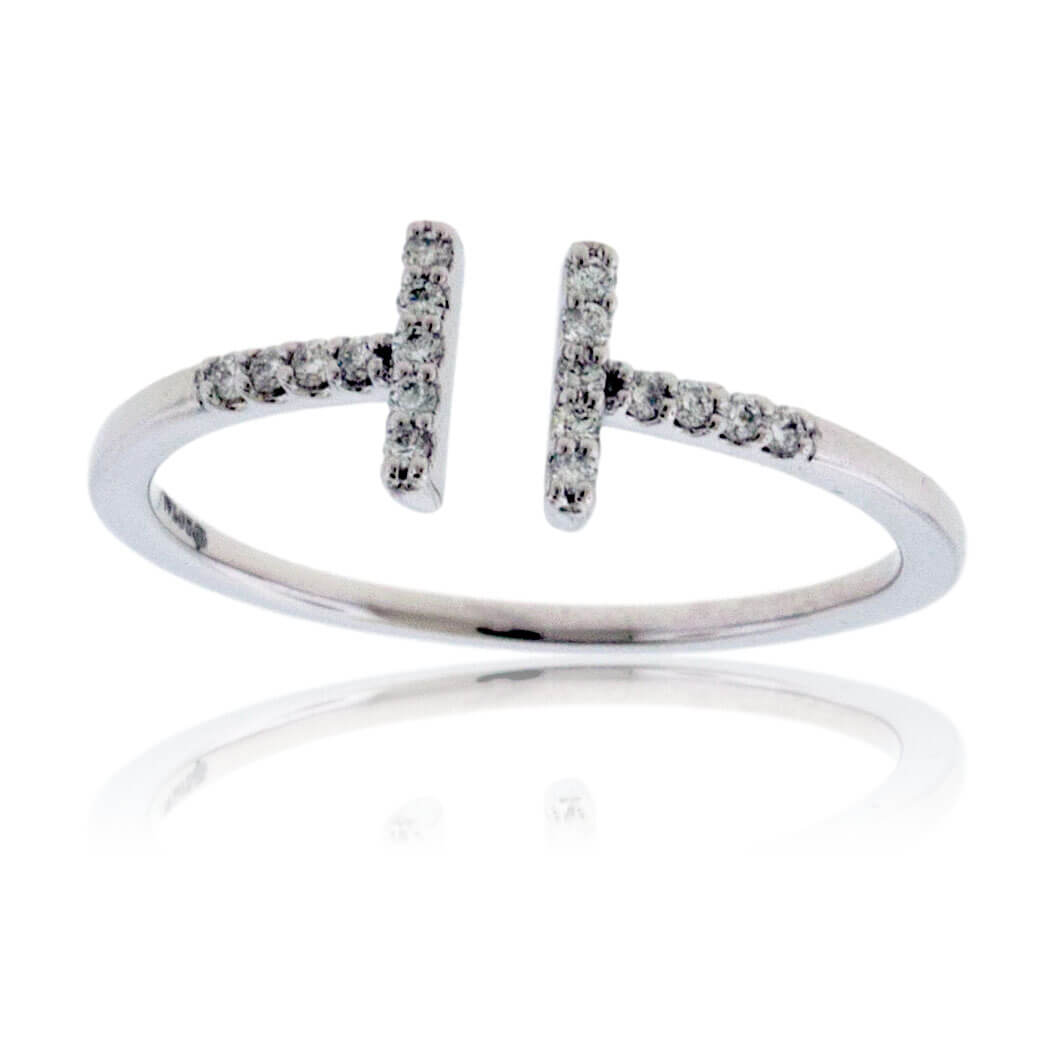 Vertical Diamond Bars with Space Ring - Park City Jewelers