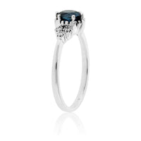 Vintage Style Blue Sapphire & Diamond Ring - Park City Jewelers