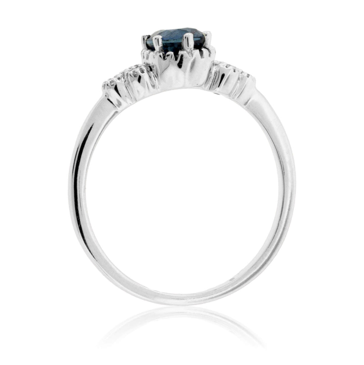 Vintage Style Blue Sapphire & Diamond Ring - Park City Jewelers