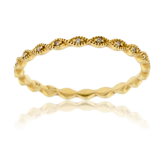 Vintage Style Diamond Stacking Band - Park City Jewelers