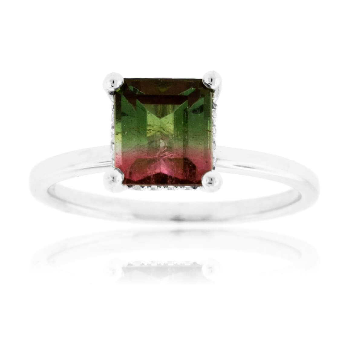 Watermelon Tourmaline & Diamond Accented Ring - Park City Jewelers
