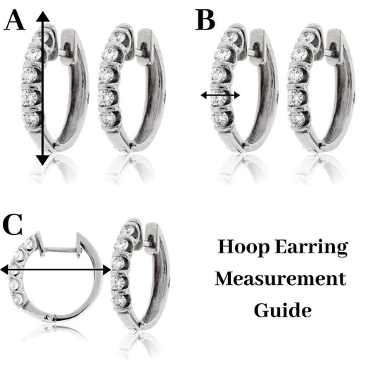 White Gold 1.50 Carat Diamond Inside Out Oval Hoop Earrings - Park City Jewelers