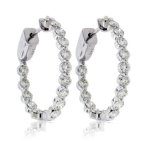 White Gold 2.35 Carat Inside Out Diamond Hoop Earrings - Park City Jewelers