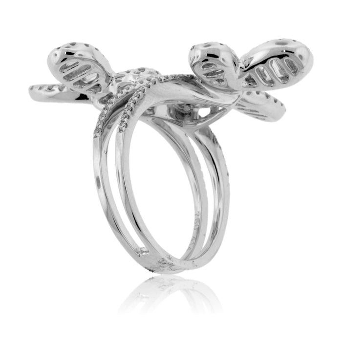 White Gold Diamond Butterfly Ring - Park City Jewelers