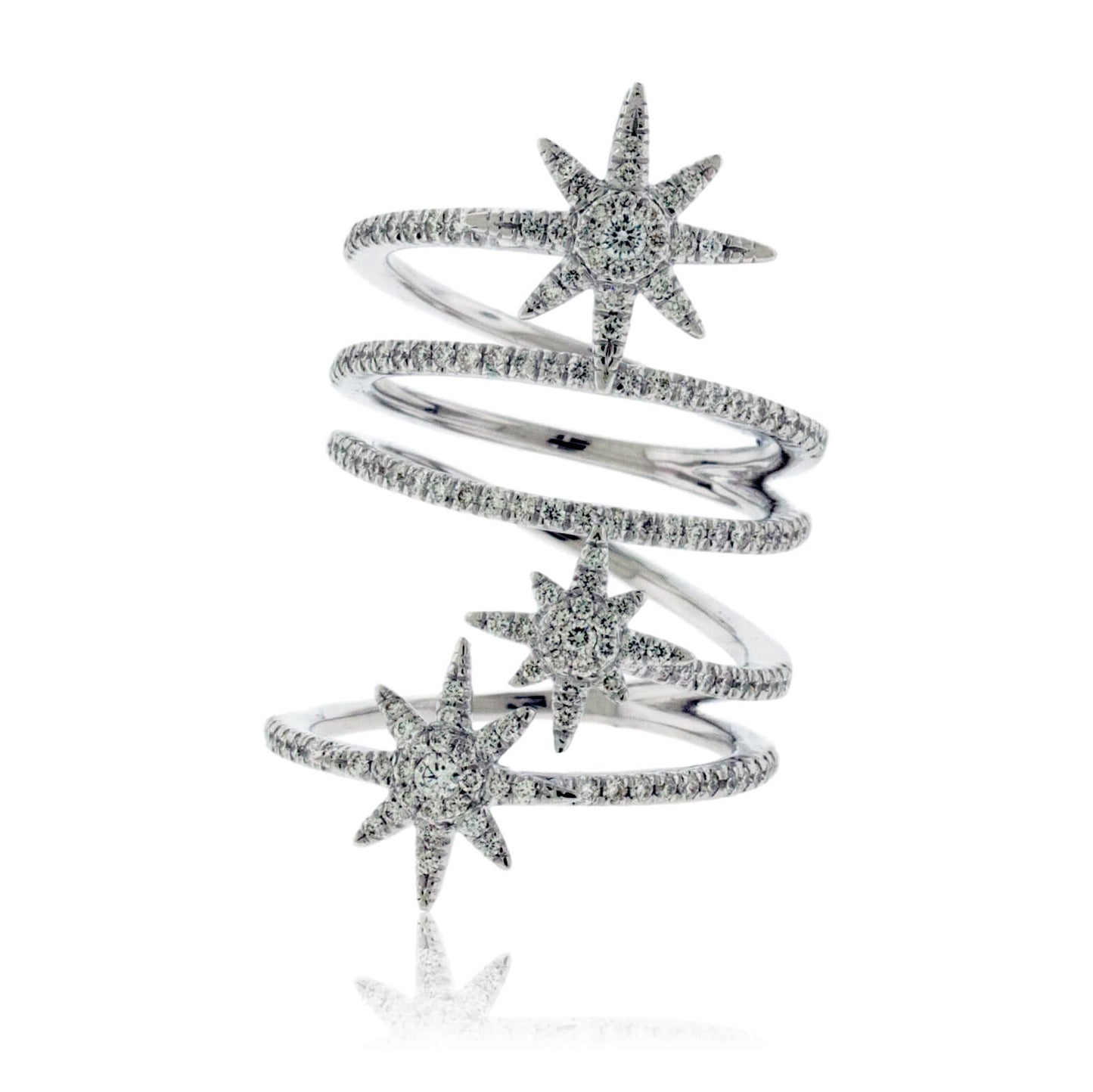 White Gold Diamond Star Fashion Ring - Park City Jewelers