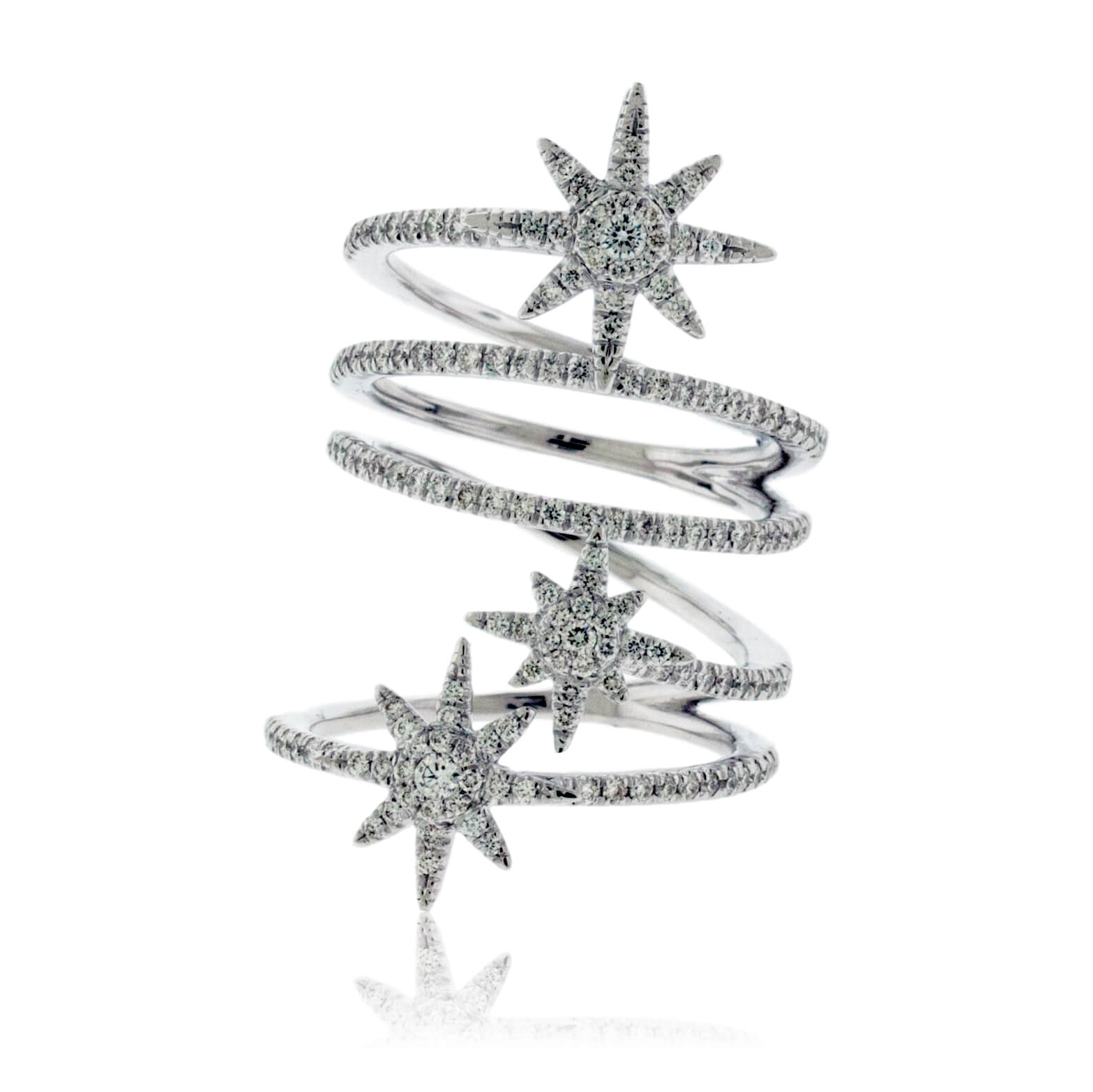 White Gold Diamond Star Fashion Ring - Park City Jewelers