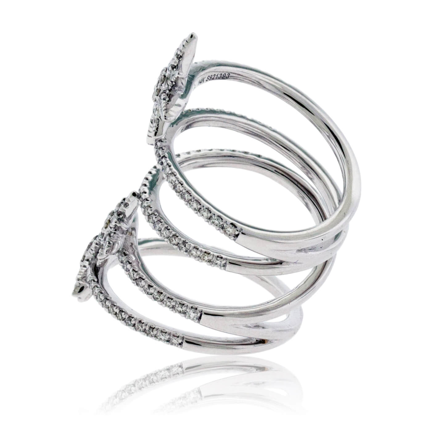 White Gold Diamond Star Fashion Ring - Park City Jewelers