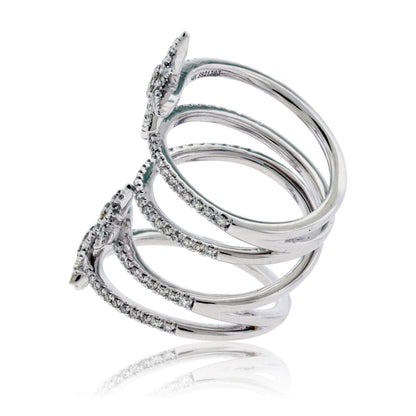 White Gold Diamond Star Fashion Ring - Park City Jewelers