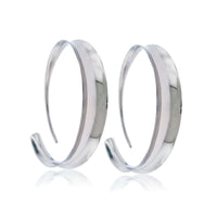 White Gold Endless Hoop Anti Clastic Earrings - Park City Jewelers