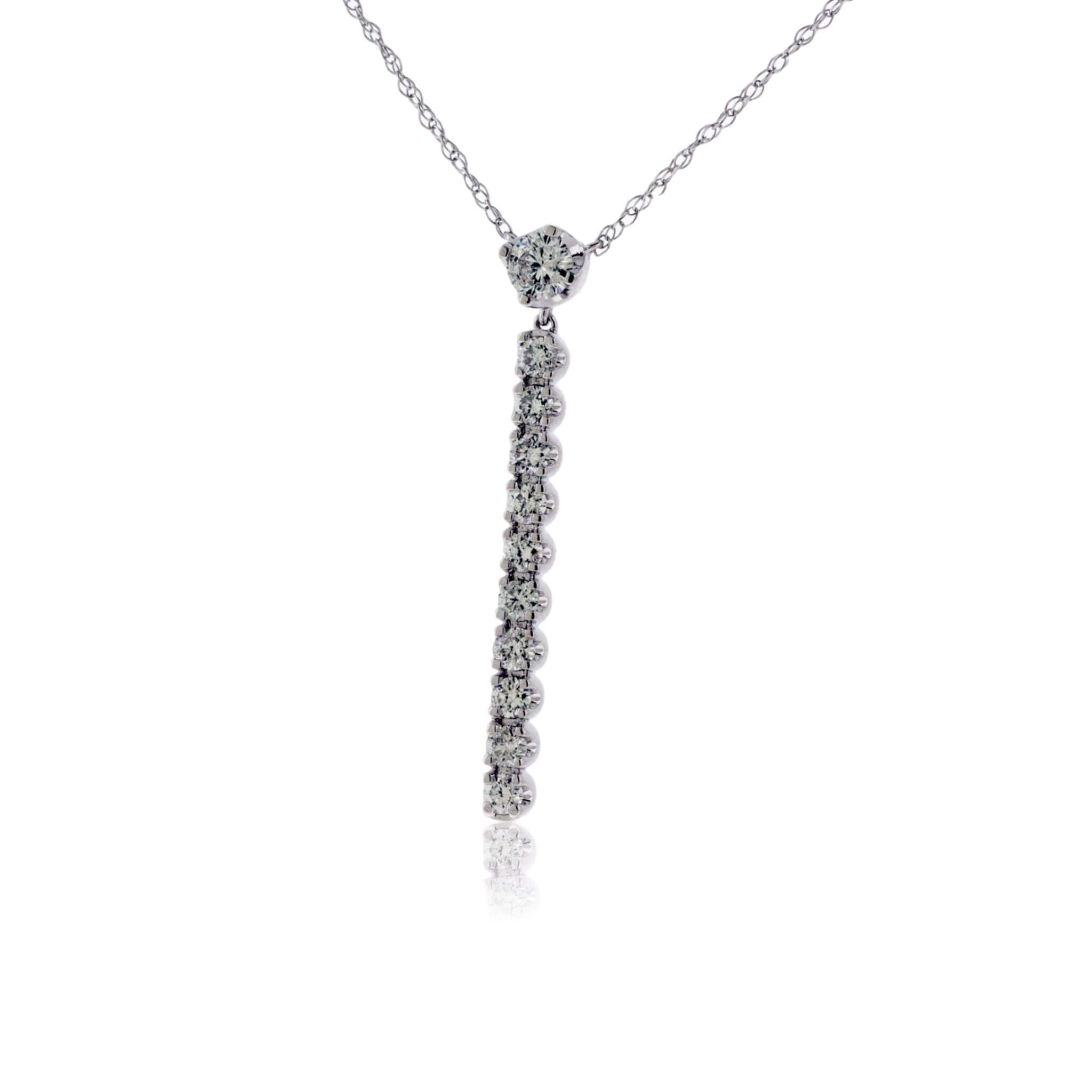 Dana Rebecca 14k Diamond Graduating Curve Necklace - PDDR-N3689-WHITE-16/18