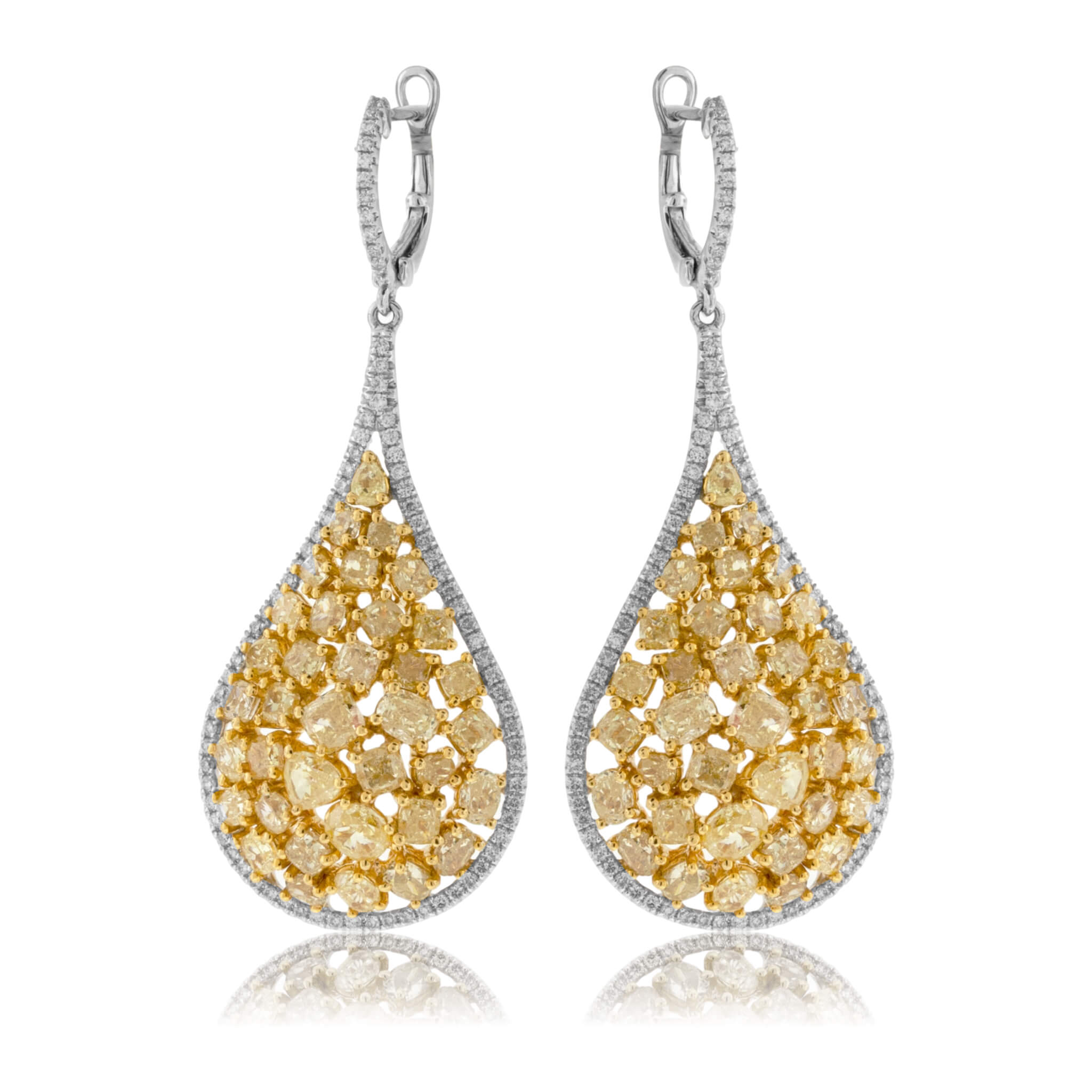 Elite Rose Gold Plated American Diamond Earrings - South India Jewels