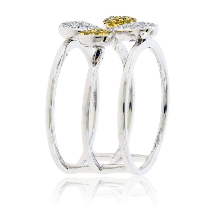 White & Yellow Gold Natural Color Diamond Ring - Park City Jewelers