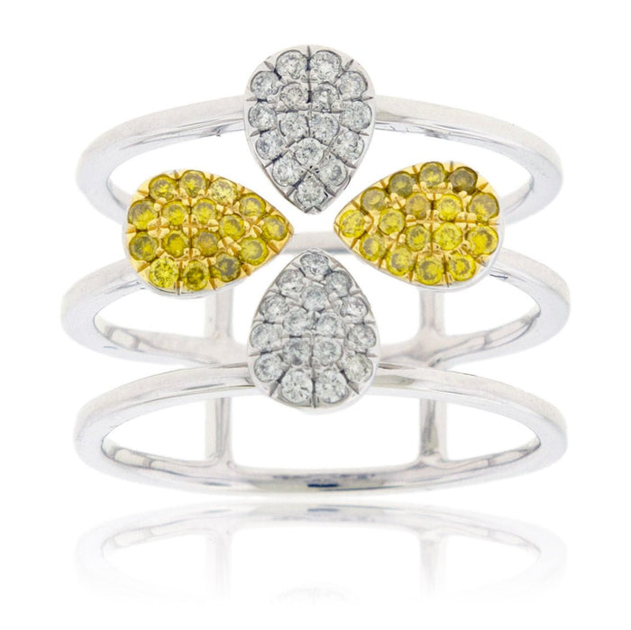 White & Yellow Gold Natural Color Diamond Ring - Park City Jewelers