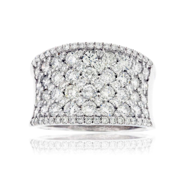 Wide Pave Diamond Concave Style Band - Park City Jewelers