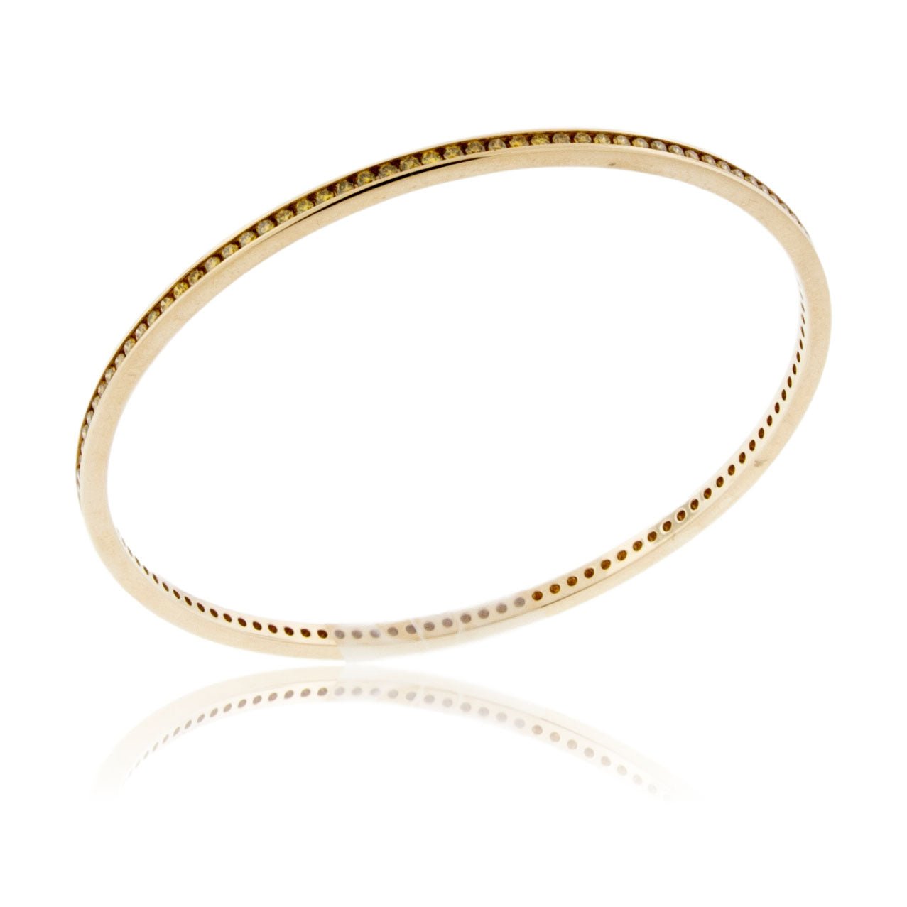 Yellow Diamond Channel Set Bangle Bracelet - Park City Jewelers