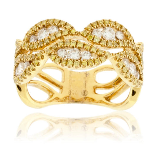 Yellow Diamond & Diamond 1 Carat Band - Park City Jewelers