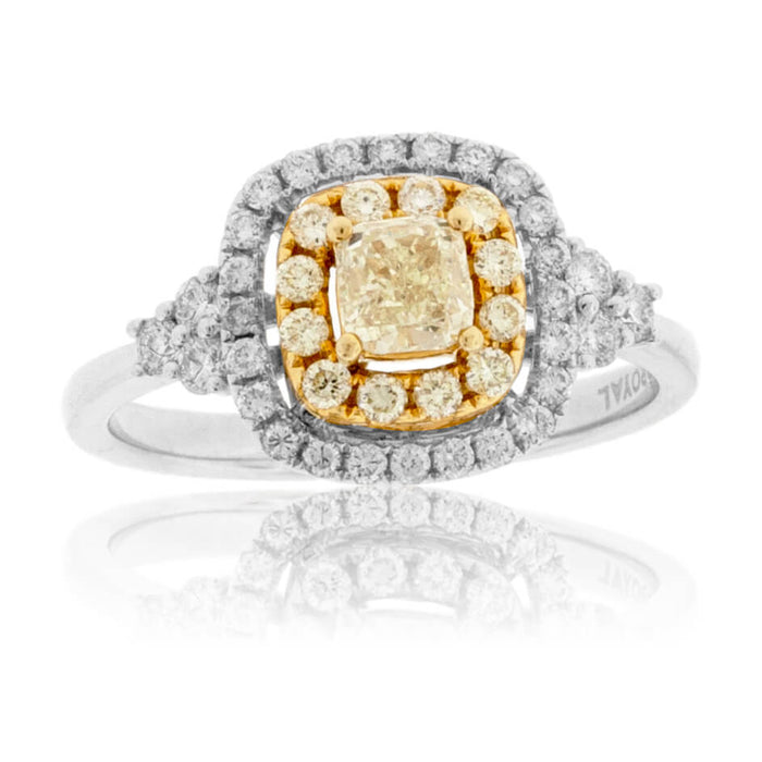 Yellow Diamond Double Halo Style Ring - Park City Jewelers