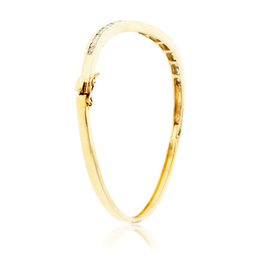 Yellow Gold Diamond Bangle Bracelet - Park City Jewelers