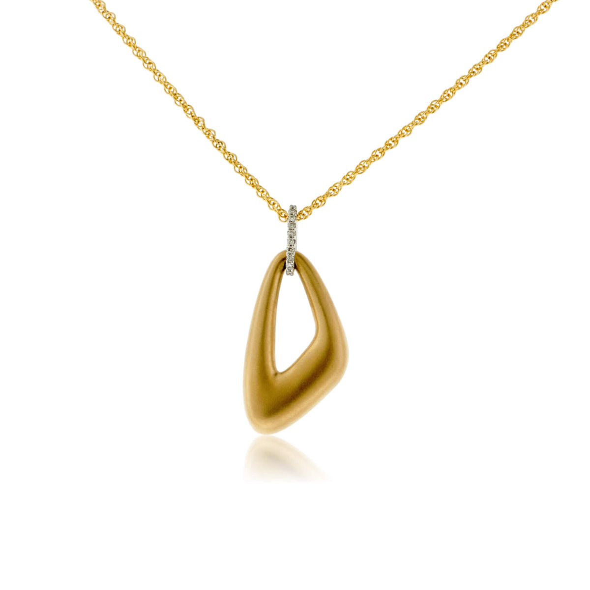 Yellow Gold Diamond Geometric Pendant with Chain - Park City Jewelers