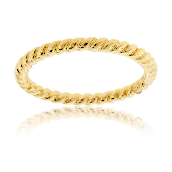 Yellow Gold Rope Style Band - Park City Jewelers
