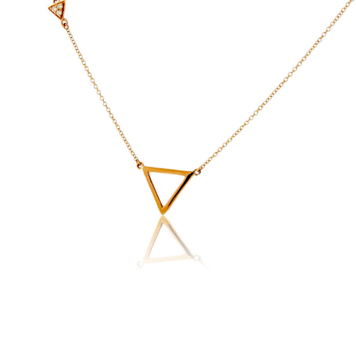 Yellow Gold Triangle Necklace - Park City Jewelers